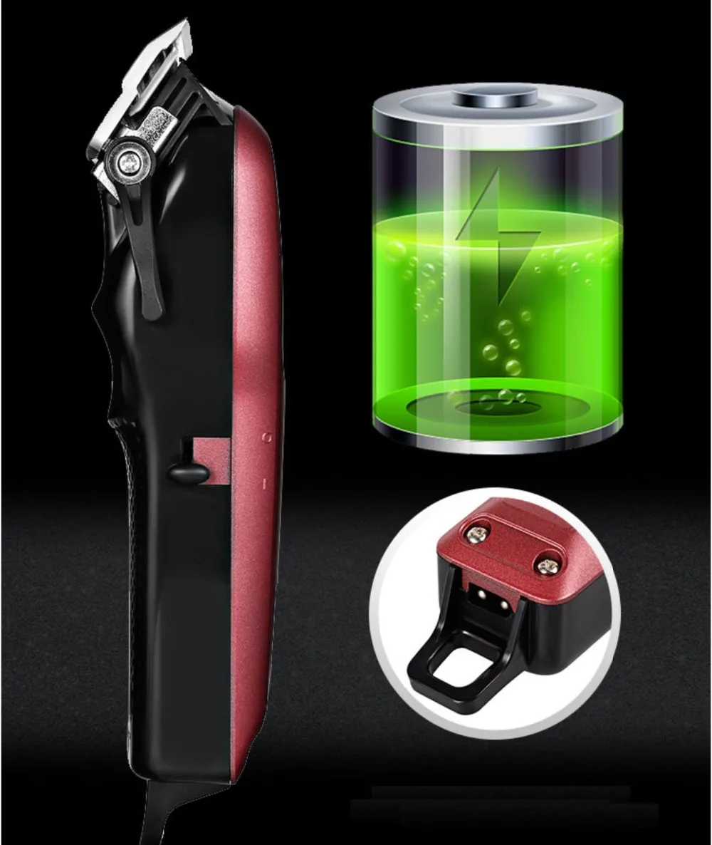 Kemei KM-1031 Электрический Беспроводная Машинка для стрижки волос Перезаряжаемые триммер волос Парикмахерская бритва с направляющими гребни 4 борода вырезать для Для мужчин