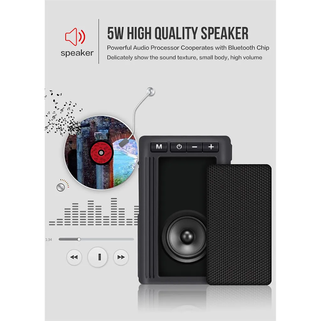 Bluetooth динамик IPX6 Водонепроницаемый динамик портативный Bluetooth динамик водонепроницаемый наружный динамик FM радио Громкая связь 510#2