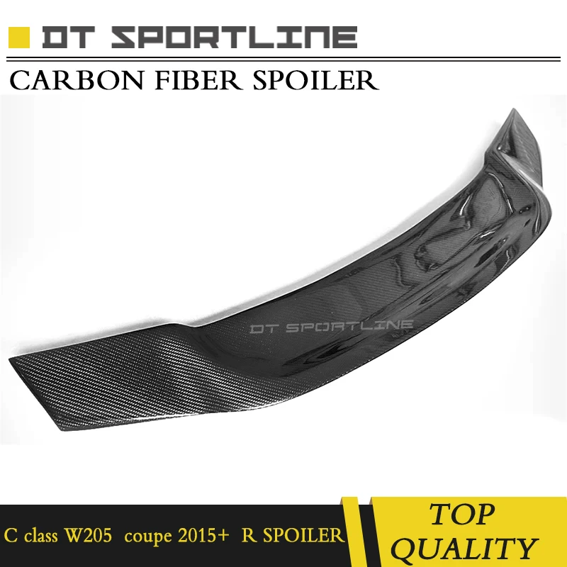 Real Carbon Fiber Rear Truck Tail Lip Wing for Mercedes W205 C205 C Class 2-door coupe C180 C200 C250 C300 C350 2015 + | Автомобили и