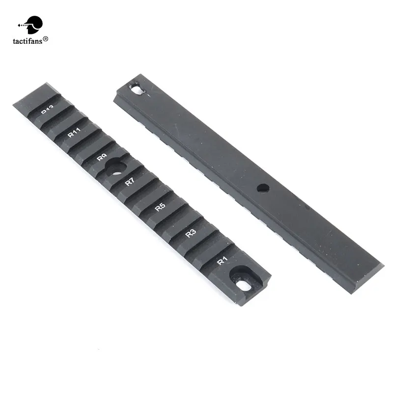

Tactifans CNC Machined 20mm Picatinny Rail Set for G36 G36C series 3pcs 7slots Short/ 2pcs 13slots Long type Black 2 type