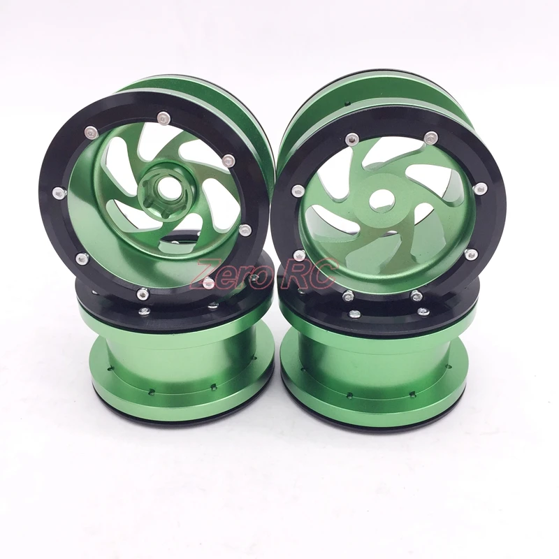 1/10 RC ROCK TRUCK AXIAL WRAITH Cyclone ALUMINUM 2 &quotдюймовые колесные диски Beadlock (зеленый) набор из 4|rim