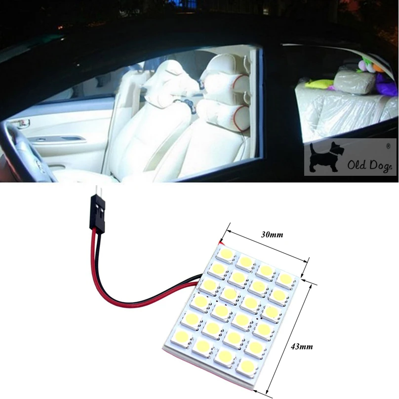 Гирлянда светодиодная T10 W5W BA9S C5W с 3 адаптерами 24 smd 5050|car panel led light|led festoon 5050t10 |