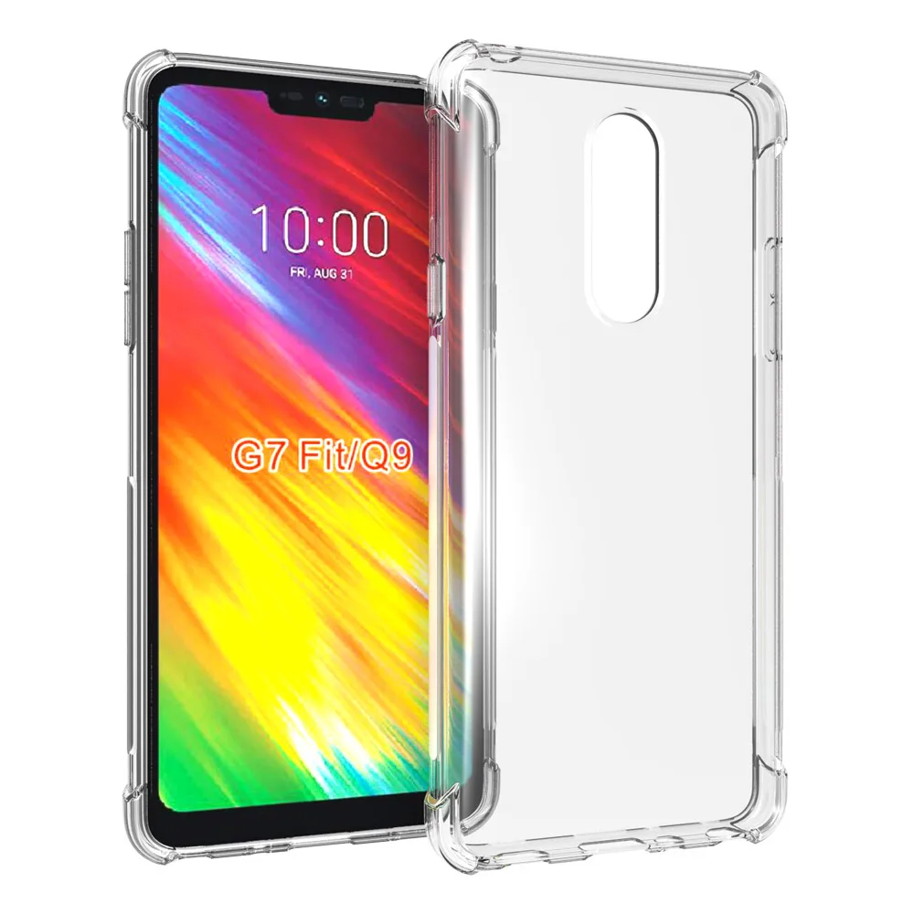 Для LG G7 подходит прозрачный чехол+ закаленное стекло Мягкий ТПУ гелевый защитный чехол для телефона LG Q9 силиконовый чехол