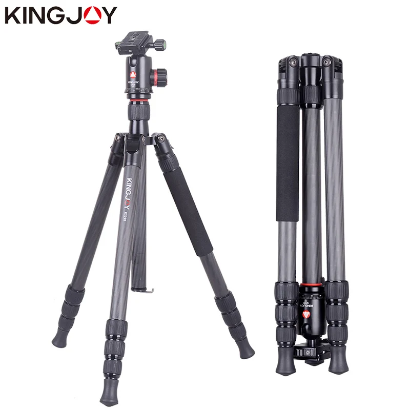 Профессиональный штатив KINGJOY K2208 + QH20 для камеры из углеродного волокна монопод