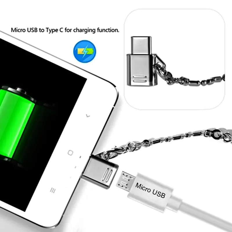 Easya OTG Тип USB-C адаптер USB 2.0 Micro USB, micro SD Card Reader USB c концентратора для MacBook Pro 30 шт./лот