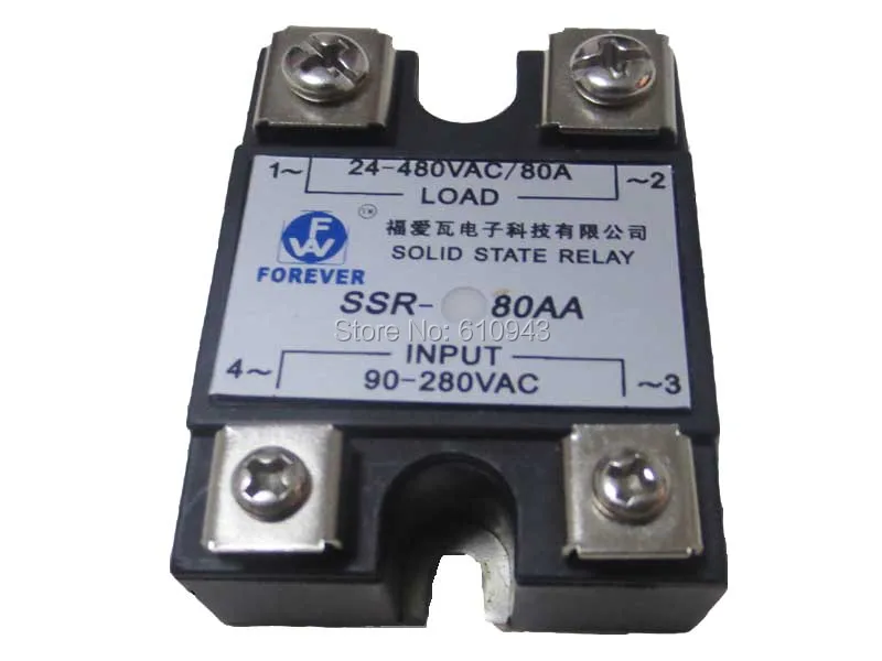 SSR 80AA напряжение нагрузки 24 480vac управления 90 280vac Бесплатная доставка 10А