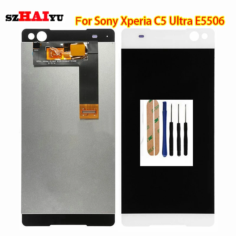 SZHAIYU протестированный Новый ЖК дисплей + сенсорный экран для Sony Xperia C5 Ultra E5506 E5533 E5563