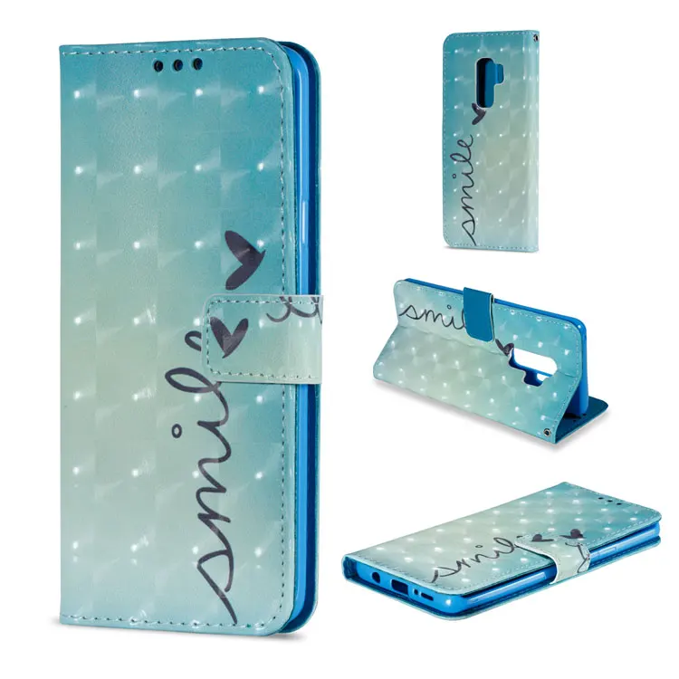 Синий DAXING для samsung Galaxy S9 чехол Роскошный из искусственной кожи чехол s для samsung S9 Plus 3D чехол для samsung S9 s9+ чехол для телефона - Цвет: Синий