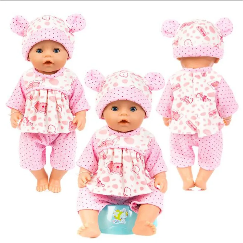 Born Baby Fit 18 дюймов 43 см кукольная одежда три голубого кролика Синий Кролик Лягушка синий Bea кукла аксессуары для ребенка подарок на день рождения