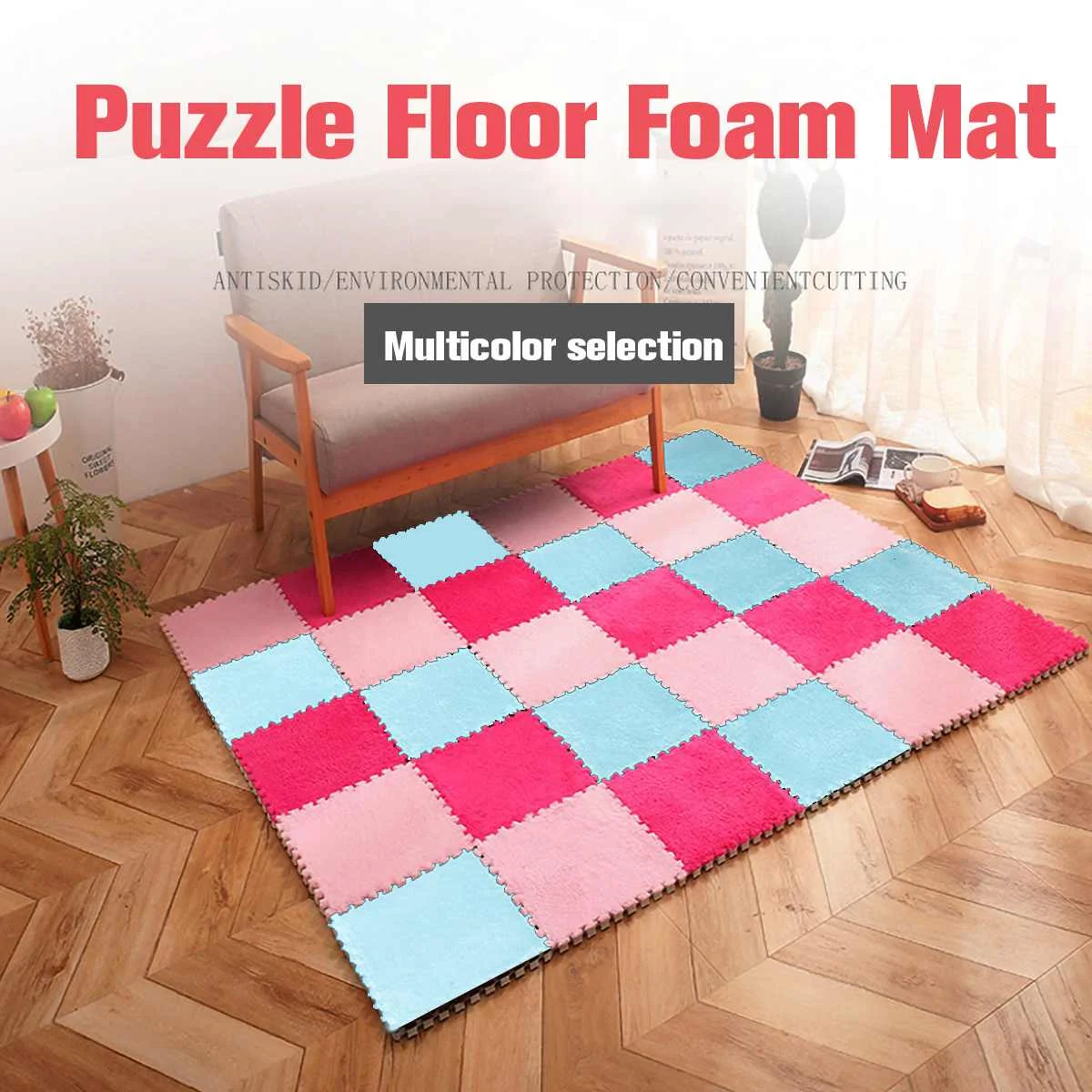 5Pcs/Set DIY Puzzle Magic Patchwork Jigsaw Splice Heads Living Room bedroom Children Kids Soft Carpet Floor Climbing Baby Mat