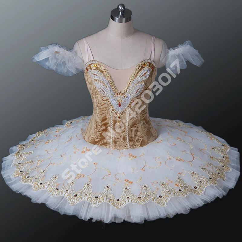 

Для взрослых женщин белые профессиональные балетные пачки с золотой вышивкой балетное платье для танцев для девочек балерины для выступле...