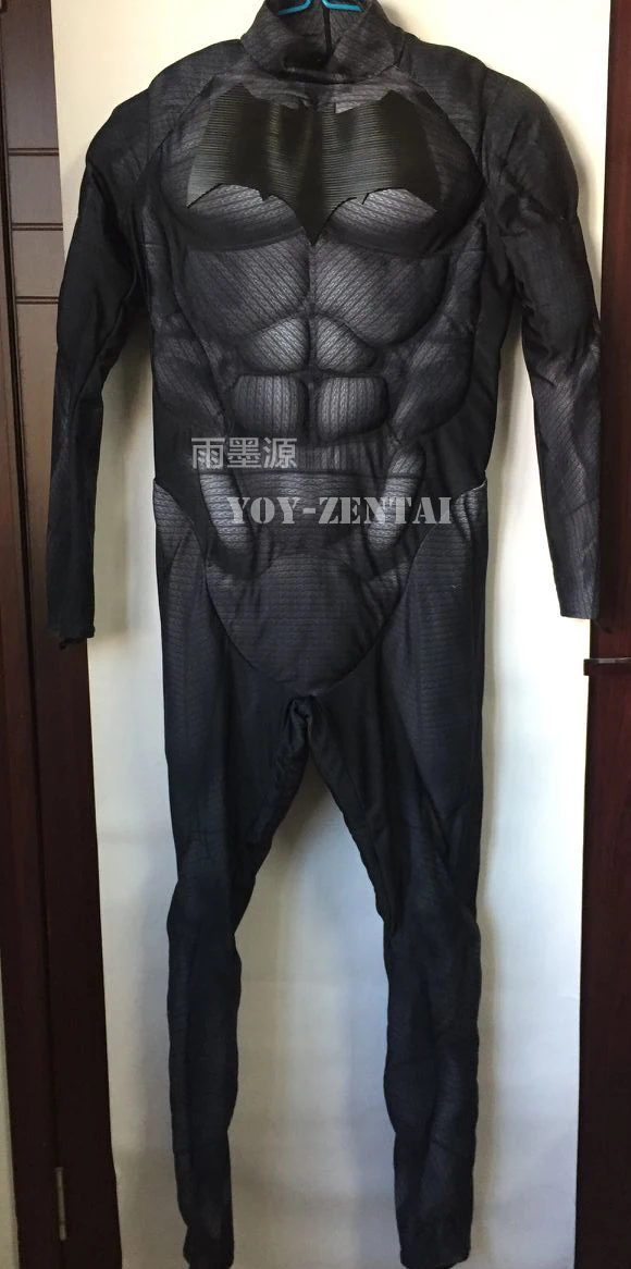YOY-ZENTAI, высокое качество, подкладка для мышц, костюм Бэтмена с логотипом, костюм Бэтмена, косплей, костюм Бэтмена с мышцами