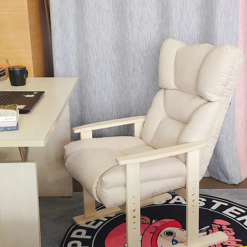 

Solid Wood Computer Chair Leisure Study Office Chairs Household Adjustable Reclining Dormitory Game Leisure Desk Chaise