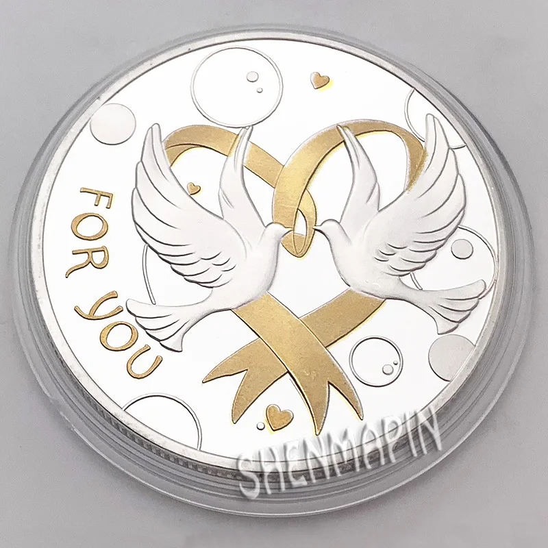 &quotFOR YOU&quot предложение кольцо для свадьбы памятные монеты коллекционные предметы