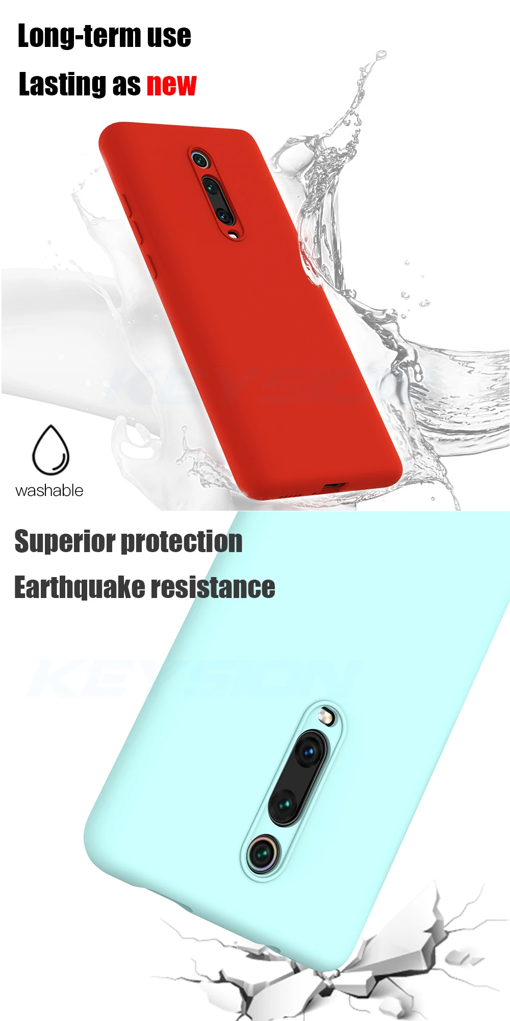 Чехол KEYSION Liquid Silicone для Xiaomi mi 9T Pro Red mi K20 Pro, мягкий ударопрочный чехол из ТПУ для телефона Xiaomi mi 9T mi 9 9 SE