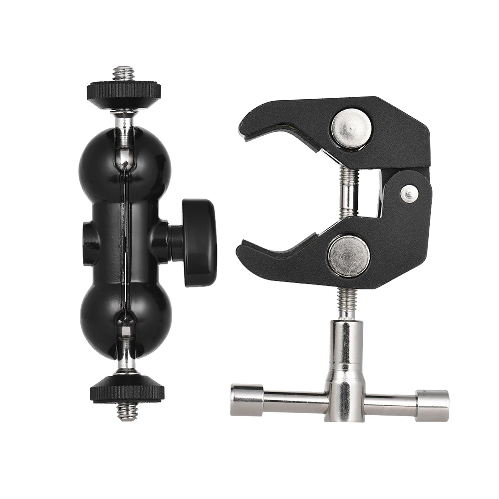 Многофункциональный двойной шаровой адаптер Andoer с двумя шаровыми головками