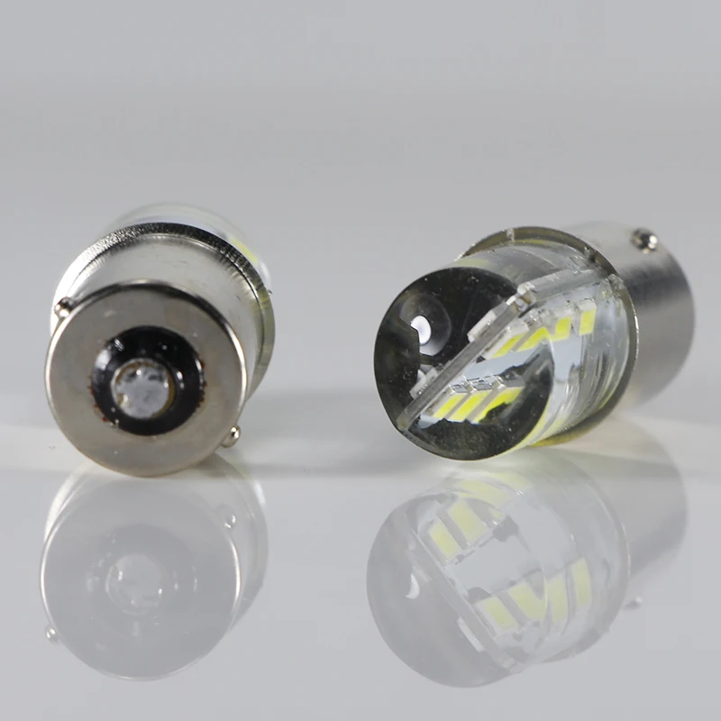 2X S25 1156 P21W BA15S 1157 BAY15D силикон 1 Вт Авто Светодиодные тормозные огни 12 В
