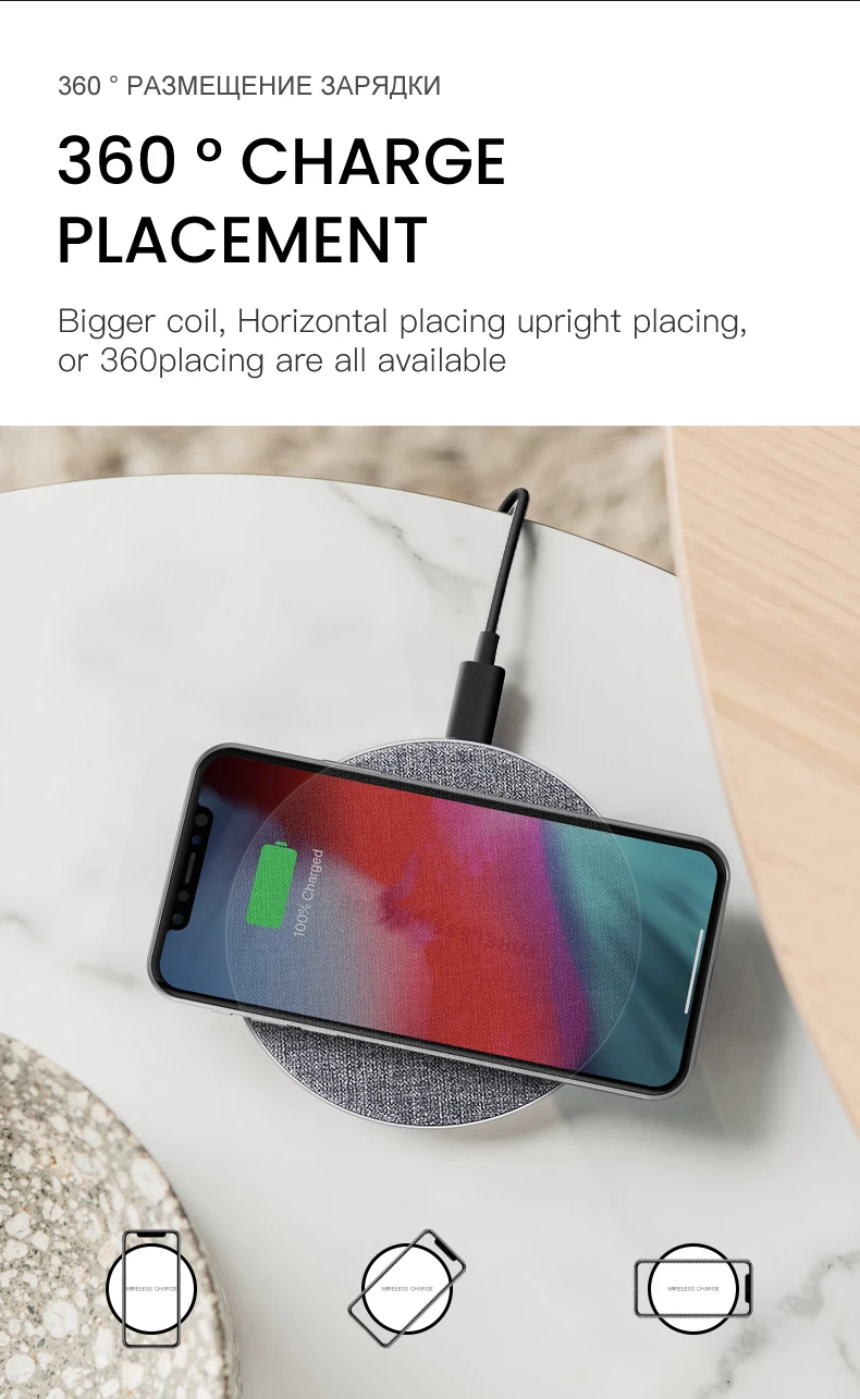 VEEAII 5 Вт Qi Быстрое беспроводное зарядное устройство для iPhone 11pro X Xs MAX XR 8 Plus для samsung S9 S10 Plus huawei P30 Pro зарядка USB Pad