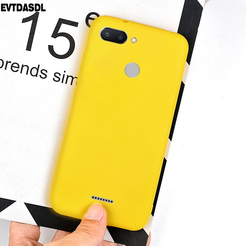 Желтый силиконовый чехол для Xiaomi Redmi Note 4X5 6 Pro Plus 5A 4A 6A S2 мягкие ТПУ Матовая крышка