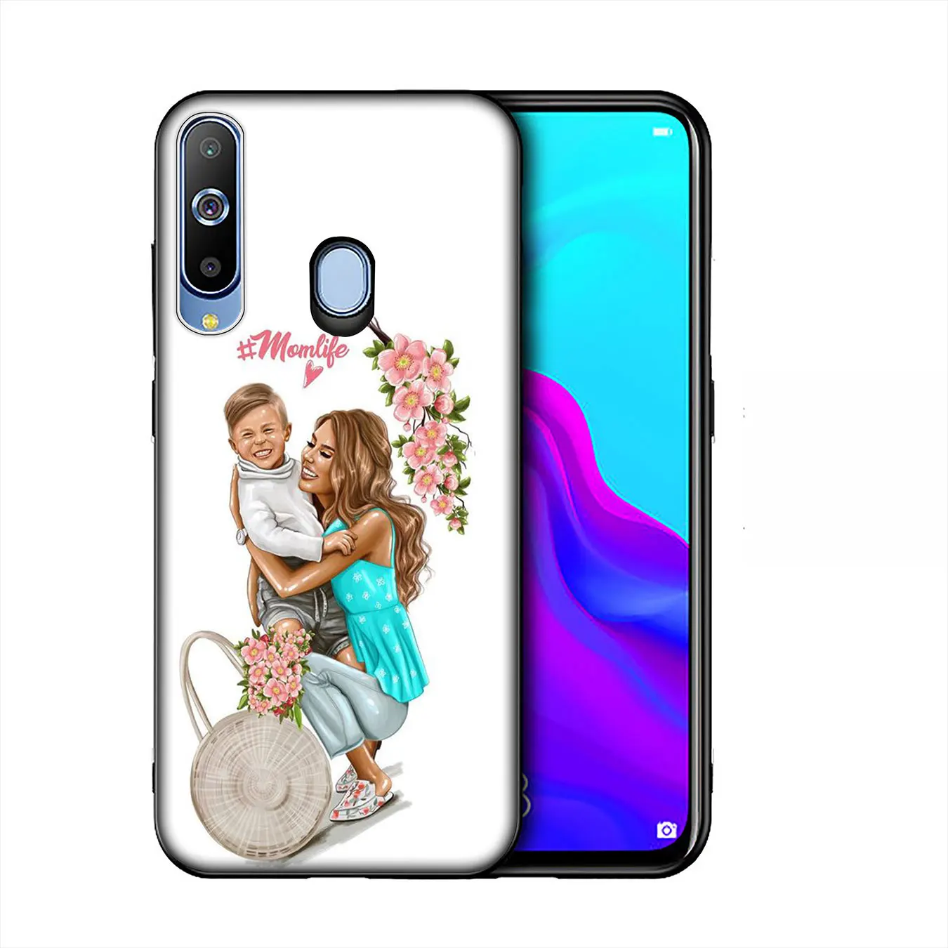 Fashion Brown Hair Baby Mom Girl Queen Soft Silicone Case for Samsung Galaxy A70 A60 A50 A40 A30 A20 A10 A50S A30S A20S A10S | Мобильные