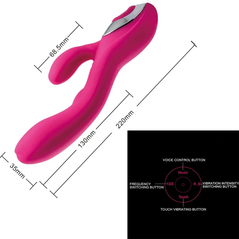 Легко Любовь USB перезаряжаемые голос и музыка анализатор кожи 10 скоростей G спорт