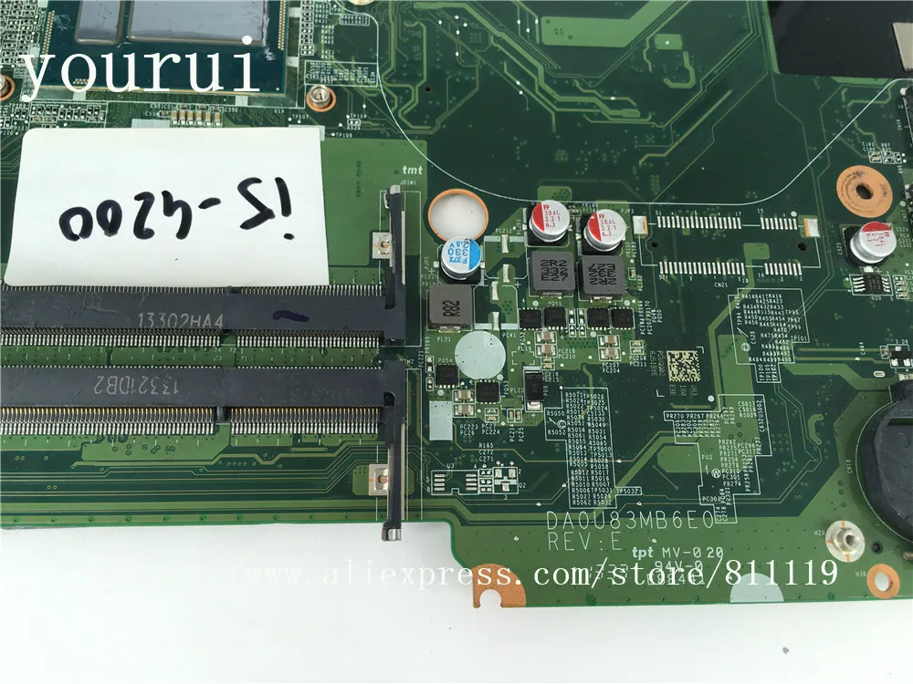 732086-001 732086-501 Free Shipping For HP Pavilion 15-N Series Laptop Motherboard DA0U83MB6E0 I5-4200U DDR3 100% Tested | Компьютеры и