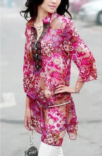 Женское шифоновое платье с V образным вырезом цветочным принтом|floral dress|large sizesdress