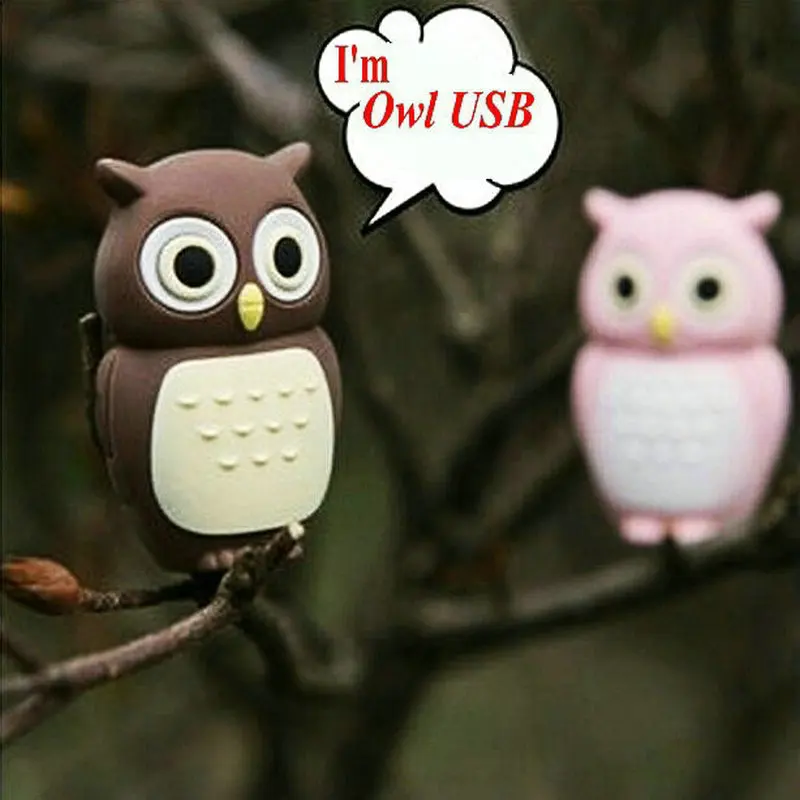 Реальная Емкость USB stick 2 ГБ 4 8 16 32 64 128 256 512 Сова Pen Drive Подарок Флэш Диск flash drive|owl pen