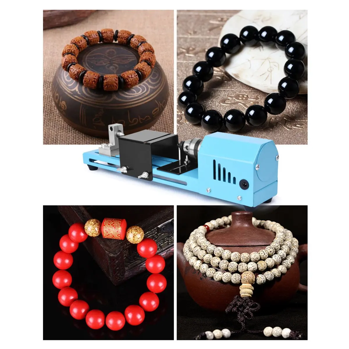 150W Mini Lathe Machine Tool DIY Woodworking Wood lathe Milling machine Grinding Polishing Beads Drill Rotary Tool