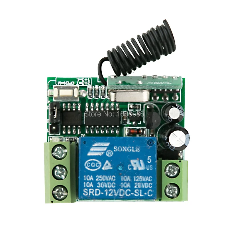 DC12V RF Wireless Mini Switch Relay Receiver Remote Controllers For Light switch With White Waterproof Transmitter shutters |
