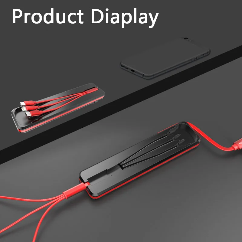 3 в 1 usb зарядное устройство кабель для iphone X 5S 6 7 8 плюс Быстрая зарядка провода Тип c
