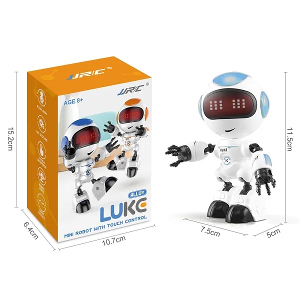Синий JJR/C R8 RC робот LUKE Интеллектуальный робот осязаемый управление DIY жесты говорить Смарт Мини RC роботы для детей - Цвет: Синий