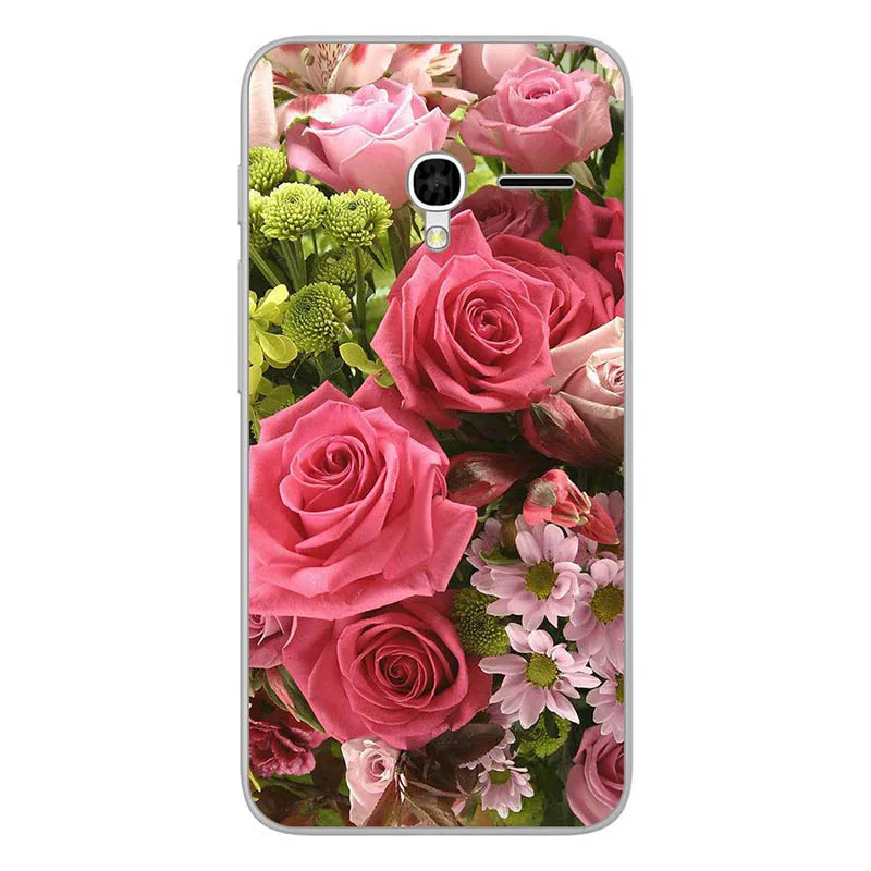 Мягкий с рисунком из ТПУ чехол для Alcatel One Touch Pixi 3 4,5 4G версия 5017D 5019D 5019 чехол для телефона s задняя крышка цветок