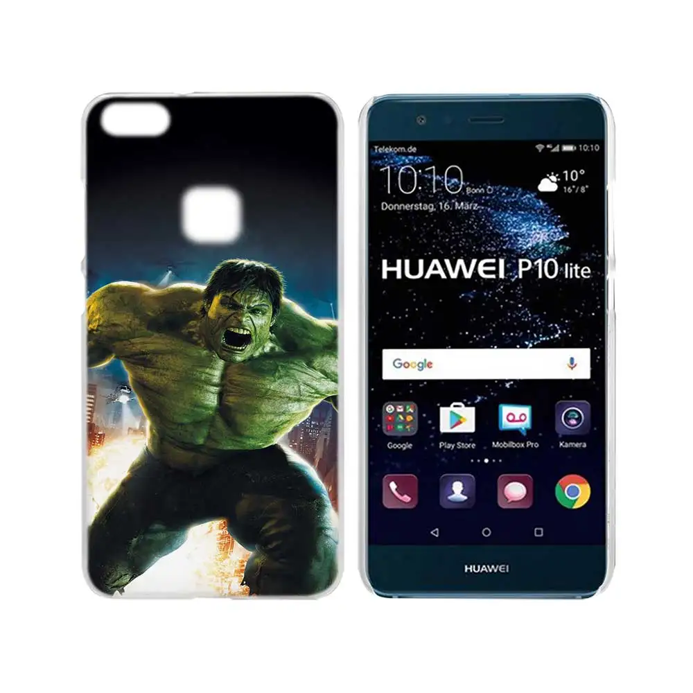 SHELI Невероятный Халк Прозрачный жесткий чехол для телефона чехол для huawei P8 P9 P10 P20 Lite Plus Pro mate 10 Lite - Цвет: 006