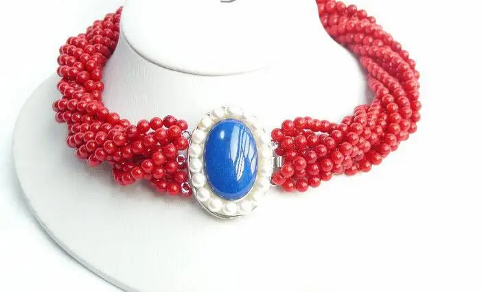 Красивое Ожерелье Из Натурального Красного коралла AAA 10Stds | Украшения и