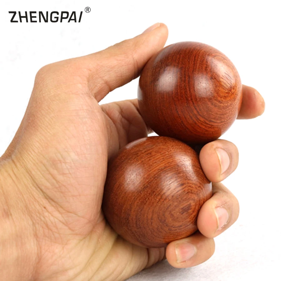 ZHENGPAI 2 шт Дерево Фитнес мяч 5 см Массажный медитация упражнения снятие стресса
