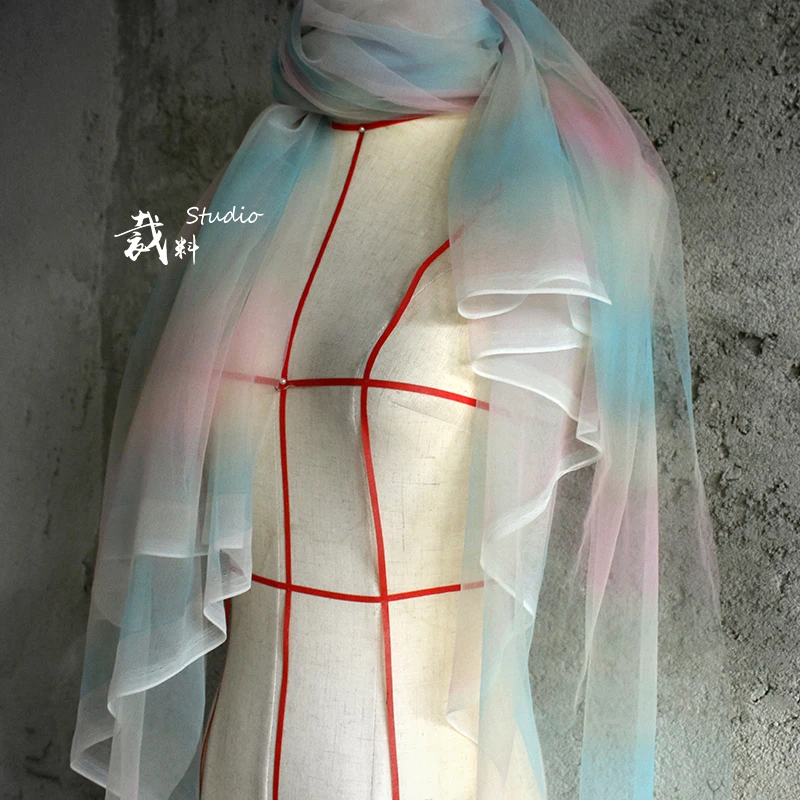 Японская суперпрозрачная эластичная градиентная Радужная сетчатая