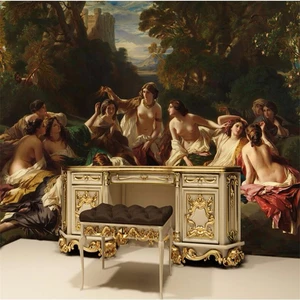 Обои beibehang papel de parede 3D для фотосъемки на стену 3 d рисунок в виде фигуры в гостинице европейские женские Большие Настенные обои