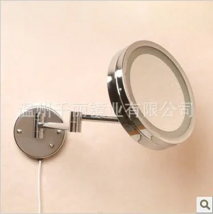 

Factory direct copper round mirror with LED wall mirror charging