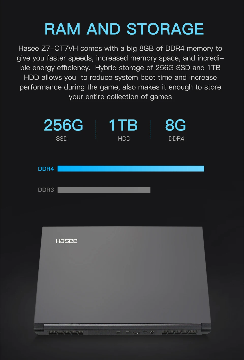 Hasee Z7-CT7VH ноутбук для игр(Intel I7-9750H+ GTX1660Ti/8 GB ram/256G SSD+ 1T HDD/15,6 ''/RGB клавиатура) hasee Notbook для плеера