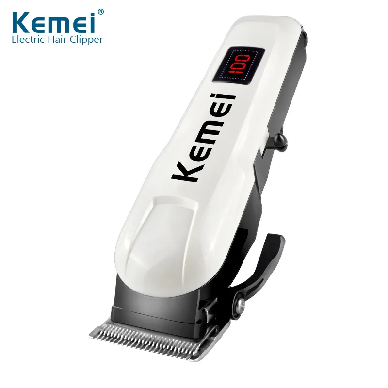 

Kemei KM-809A Rechargeable Electric Haircut Machine Professional LCD Display Hair Clipper Cordless Electric Hair Beard Trimmer