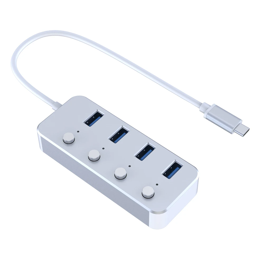 Usb-концентратор 4-портовый концентратор Leadzoe Type C разветвитель с индивидуальным