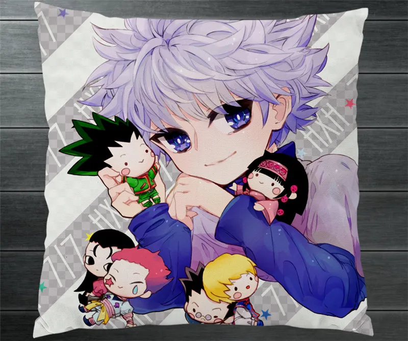 HUNTER X Killua Zoldyck Hisoka GON FREECSS двусторонний чехол для подушки Манга Аниме Чехол