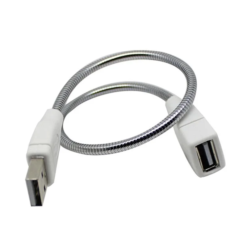Светодиодный светильник с металлическим USB кабелем и разъемом Папа