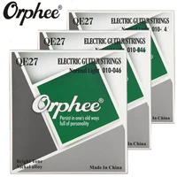 orphee qe27 010 046 electric guitar strings hexagonal nickel alloy extra super light bright tone guitar parts accessories 3sets