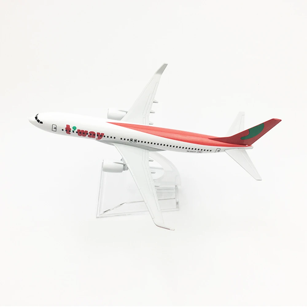 Самолёт в масштабе 1/400 самолёт Боинг 737 T 'way Air 16 см модель самолета из сплава B737