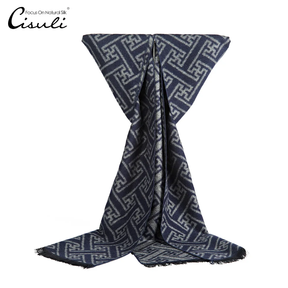 CISULI 100% Silk Velvet Scarf and Shawl 30cmX180cm New Desigual Unisex Winter Warm Wrap Men |