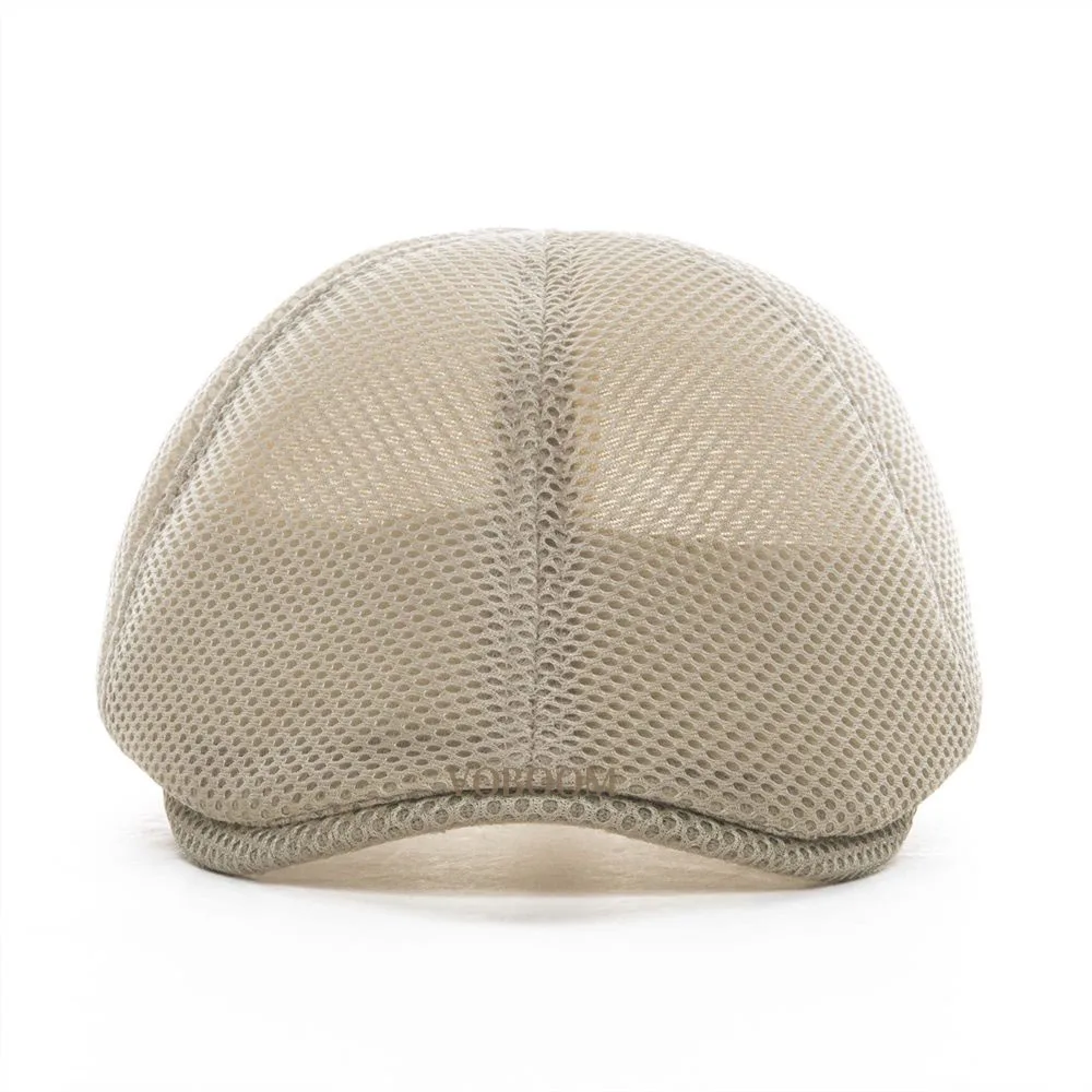VOBOOM Летняя мужская сетчатая шляпа воздушная 6 панельная плоская кепка Женская