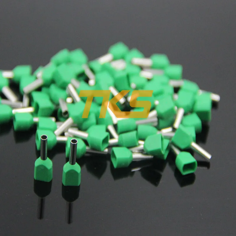 TE2512 Терминал 2x22 AWG провода Bootlace наконечники для мм 2X0.5mm2. 8 рукав двойные клеммы |