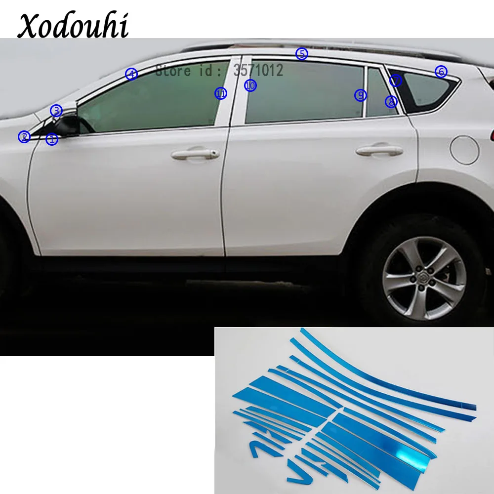 Наклейка для кузова Toyota RAV4 2016 2017 2018 из нержавеющей стали | Автомобили и мотоциклы